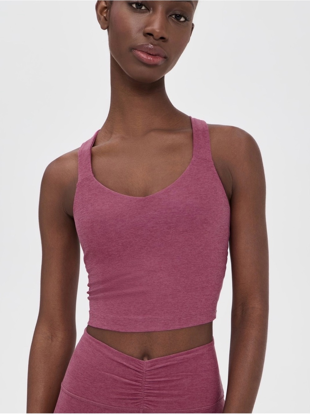Beyond Yoga Twist Through Cropped Tank Top size M